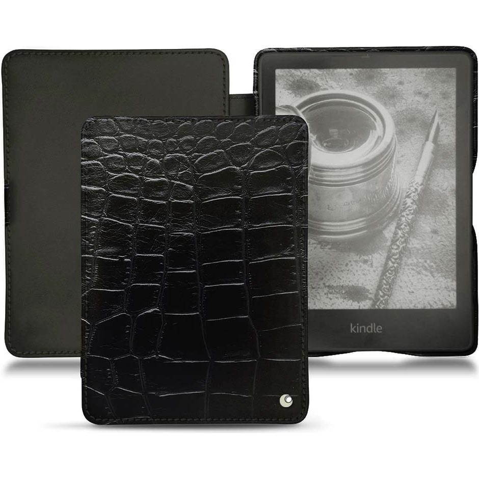 Noreve Lederschutzhülle horizontal (Kindle Papewhite (2021)), Tablet Hülle, Schwarz