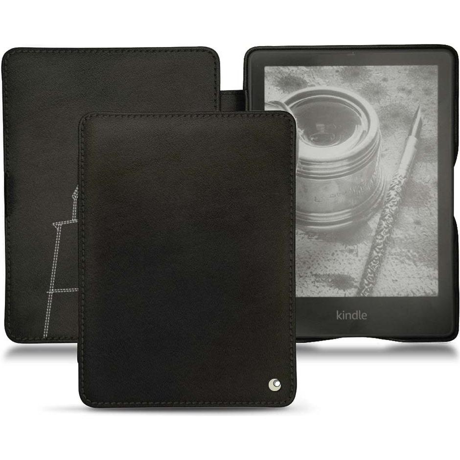 Noreve Lederschutzhülle horizontal (Kindle Papewhite (2021)), Tablet Hülle, Schwarz