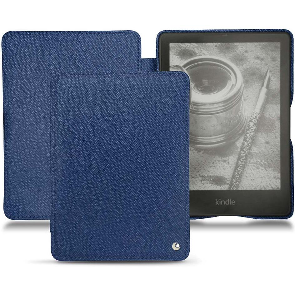 Noreve Lederschutzhülle horizontal (Kindle Papewhite (2021)), Tablet Hülle, Blau