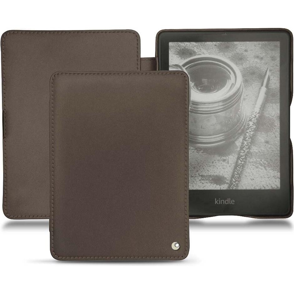 Noreve Lederschutzhülle horizontal (Kindle Papewhite (2021)), Tablet Hülle, Grau