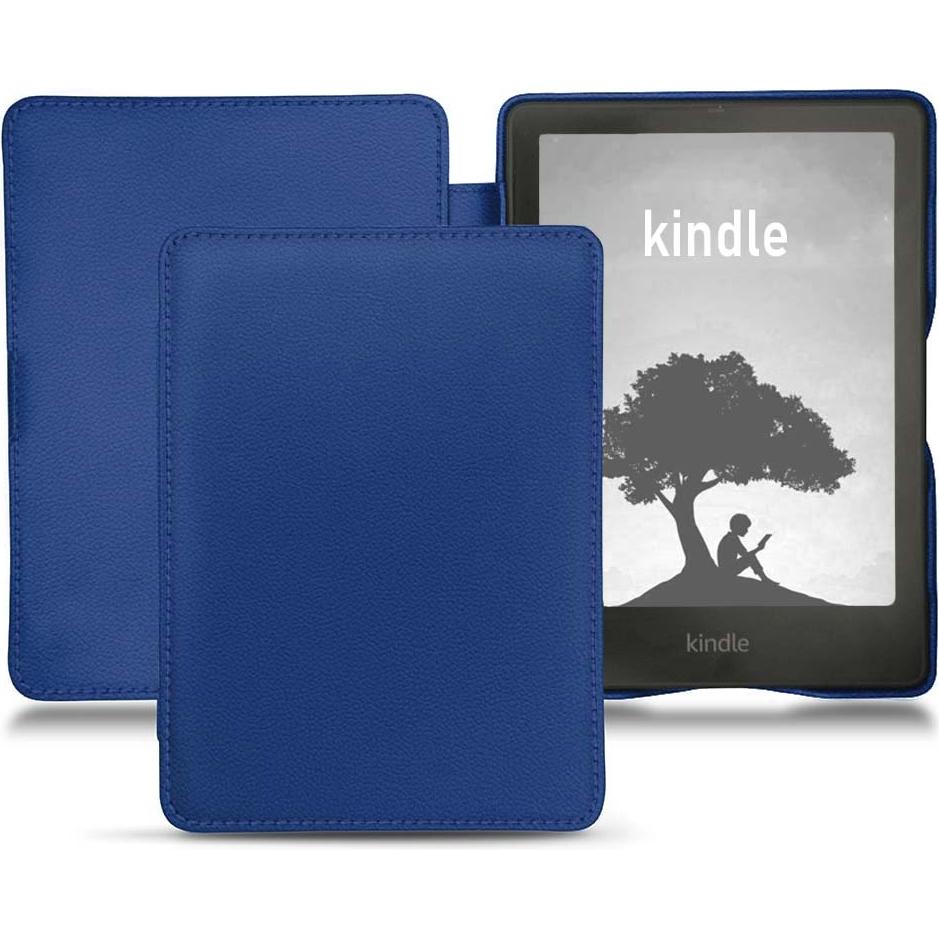 Noreve Lederschutzhülle horizontal (Kindle Signature Edition), Tablet Hülle, Blau