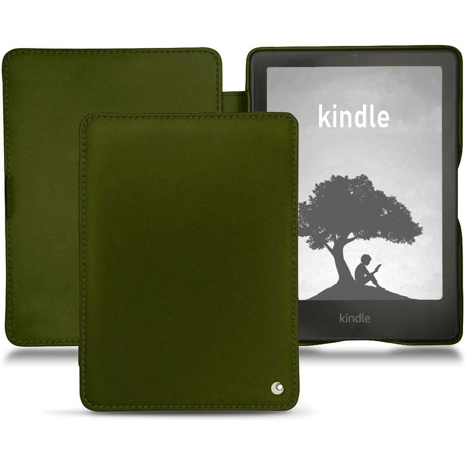 Noreve Lederschutzhülle horizontal (Kindle Signature Edition), Tablet Hülle, Grün