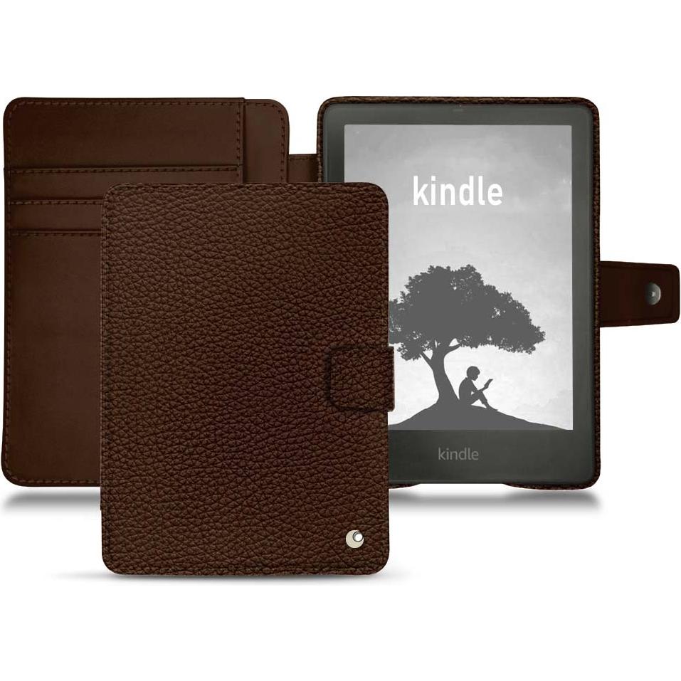 Noreve Lederschutzhülle Wallet (Kindle Signature Edition), eReader Zubehör, Braun