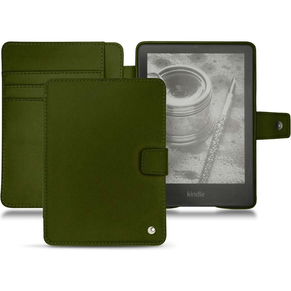 Noreve Lederschutzhülle Wallet (Kindle Paperwhite), eReader Zubehör, Grün