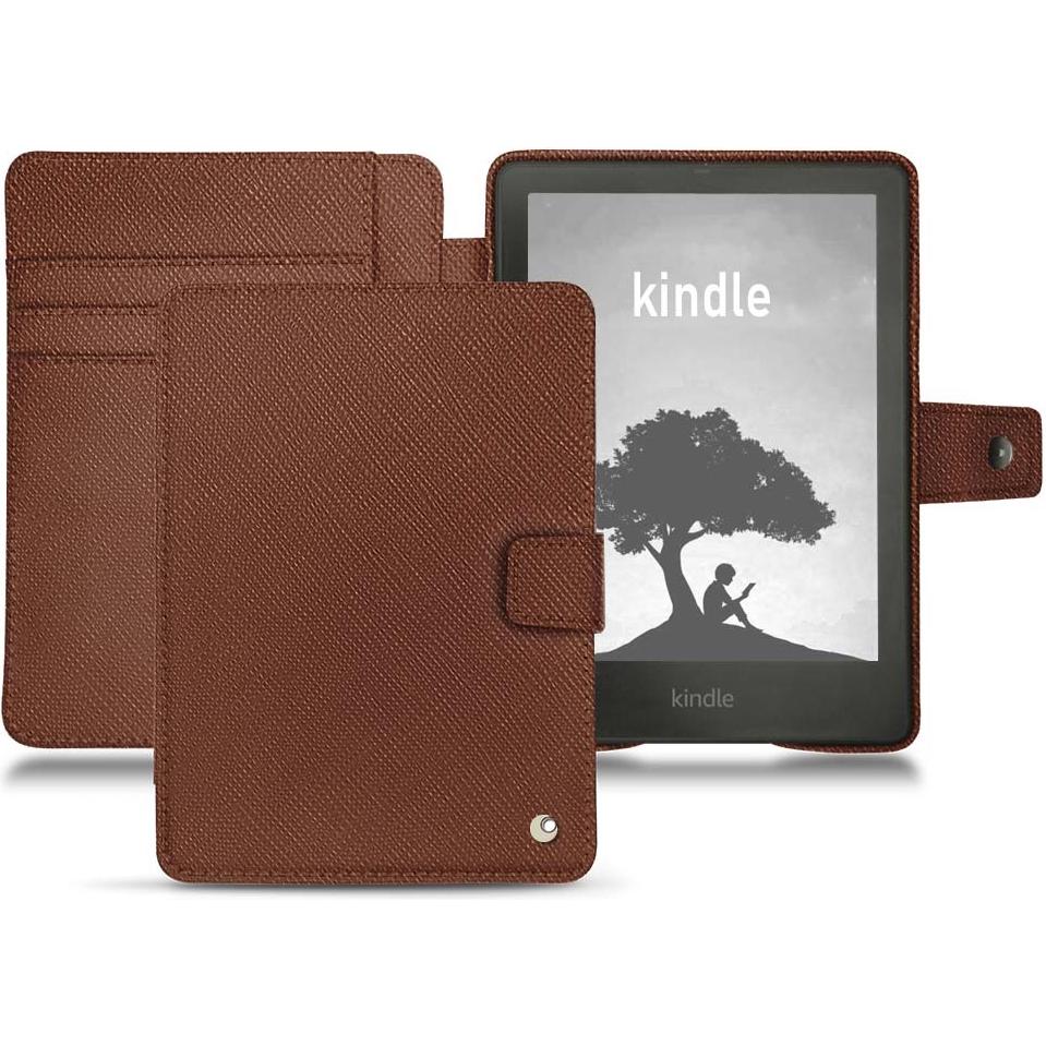 Noreve Lederschutzhülle Wallet (Kindle Signature Edition), eReader Zubehör, Braun