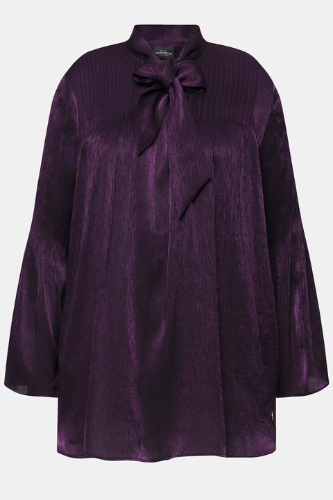 Actual product image Ulla Popken Shimmering Necktie Blouse (54)