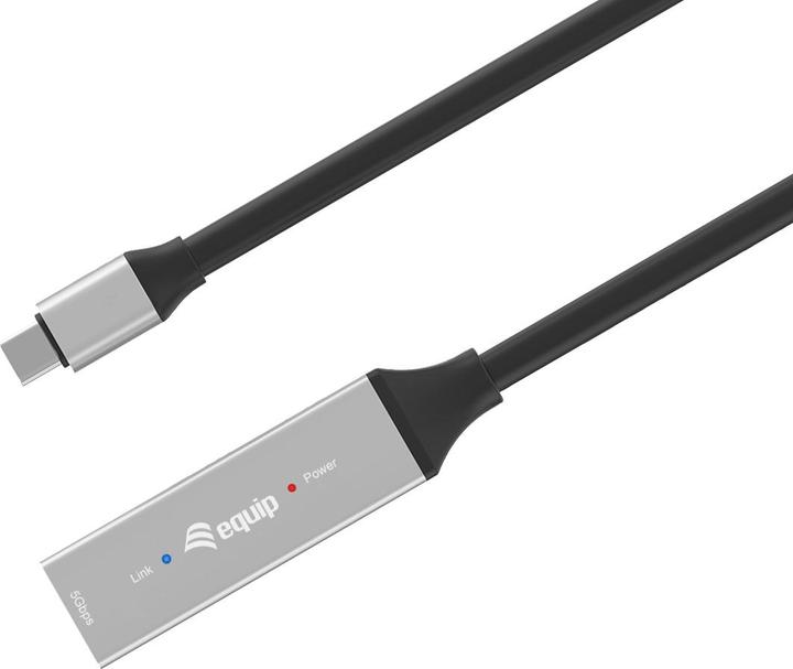 Actual product image equip Kabel USB-C 3.2 -> C St/Bu 5.00m 5V/2A schwarz (5 m)