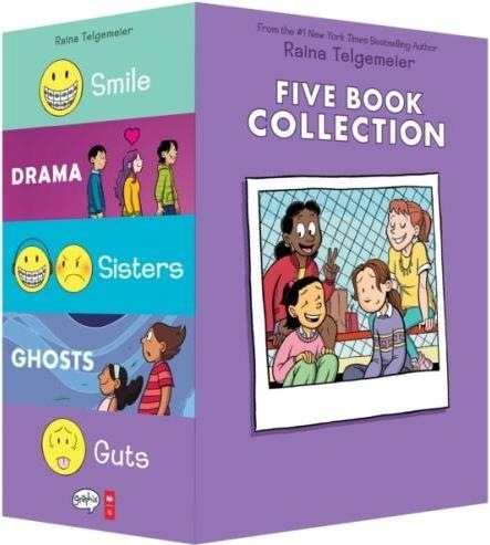 Immagine prodotto Raina Telgemeier Five Book Collection: Smile, Drama, Sisters, Ghosts (Inglese, Telgemeier Raina, 2023)