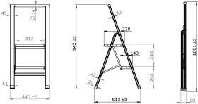 Produktbild Wenko Haushaltsleiter (Trittleiter, 44 cm)
