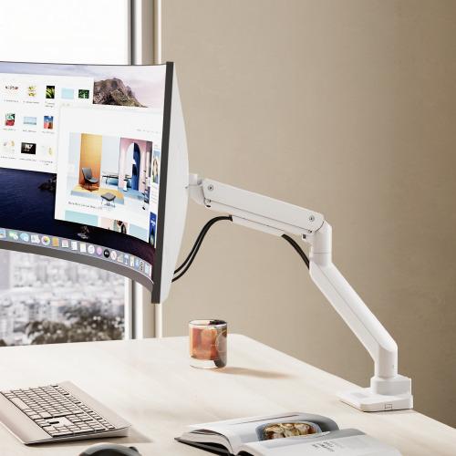 Actual product image Mozi Infinity Line Monitor Arm, polished aluminum (49")