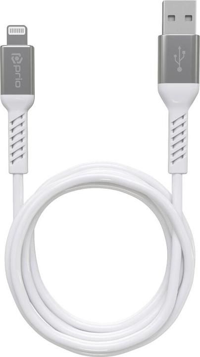 Produktbild prio Charge & Sync USB A to Lightning Cable MFi certified 1.2m white (1.20 m)