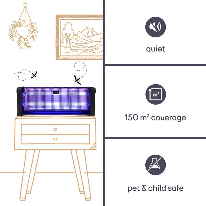 Actual product image Velleman ELECTRIC INSECT KILLER 360° - 2 x 20 W