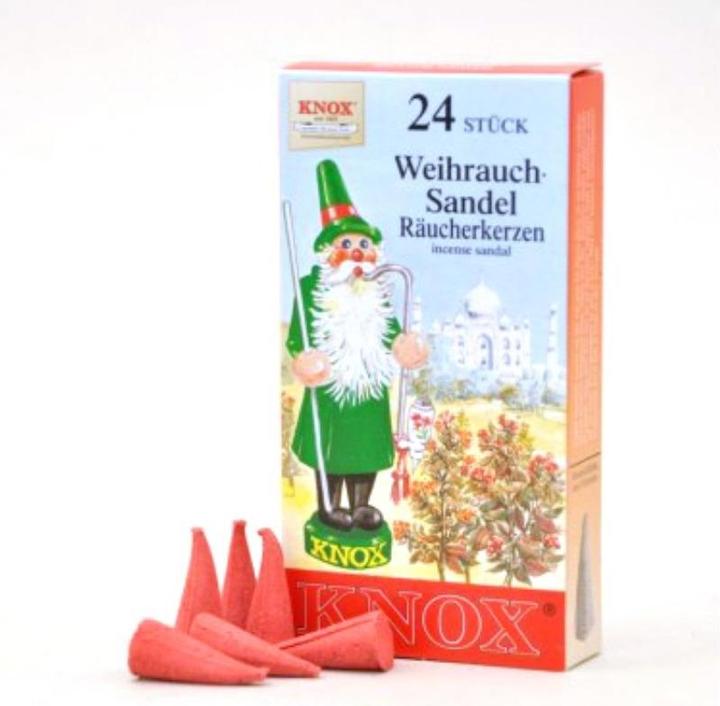 Productafbeelding Knox Wierookkaarsen - Sandelhout 24 stuks, Kegel