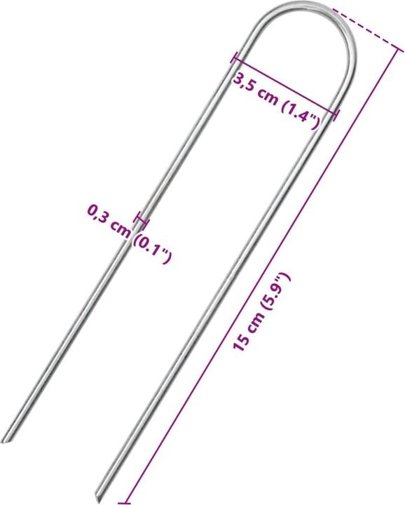 vidaXL Bodenanker 50 Stk. U-Form