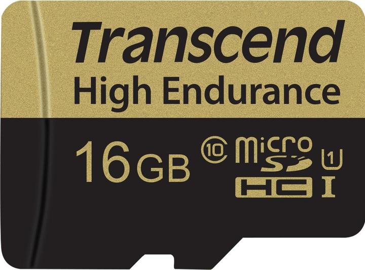 Actual product image Transcend high-endurance (16 GB, microSDHC, U1, UHS-I)