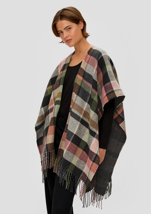 Image du produit s.Oliver Indoor-Poncho Poncho aus Baumwollmix (Taille unique)
