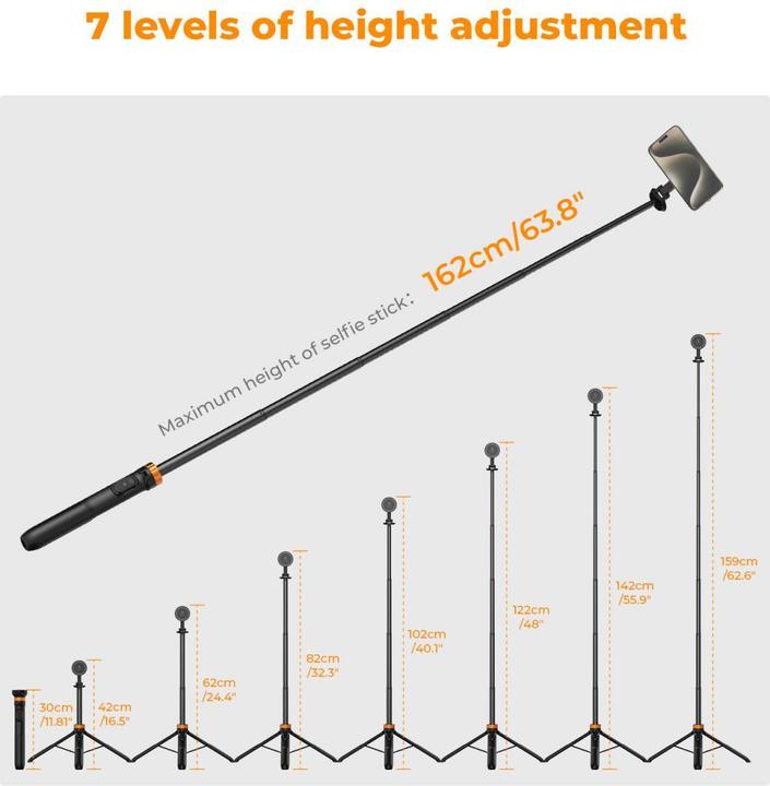 Actual product image K&F Concept Selfie Ms19 tripod with MagSafe mount (Plastic)