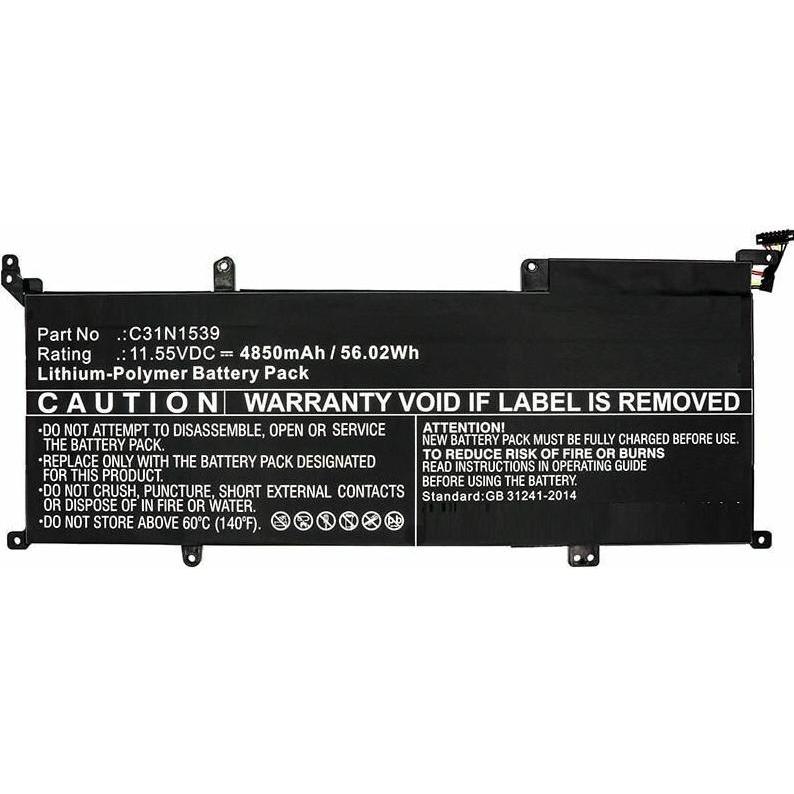 CoreParts Laptop Battery for Asus (4850 mAh), Notebook Akku, Schwarz