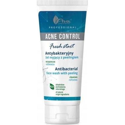Ava Cosmetics, Pulizia viso, Acne Control Professional Antybakteryjny żel myjący z peelingiem, 200ml AVA (Gel detergente, 200 ml)