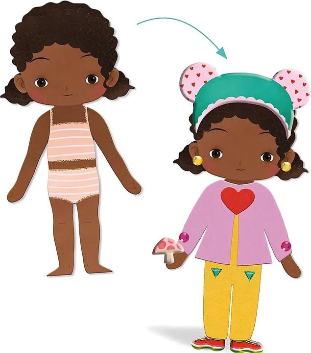 Produktbild Djeco Stickercollage Süsse Kleider