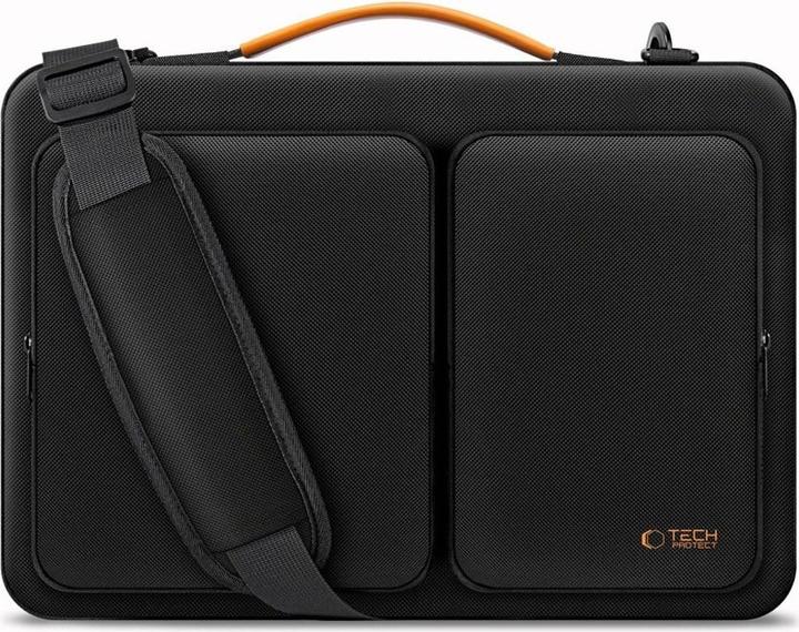 Actual product image Tech-Protect Defender Tasche für Laptop 13-14 - Schwarz und Orange (14")