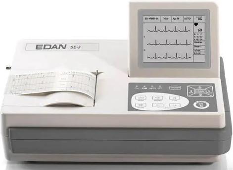 Edan ECG de repos SE-3 - Écran couleur, Avec détection de Pacemaker
