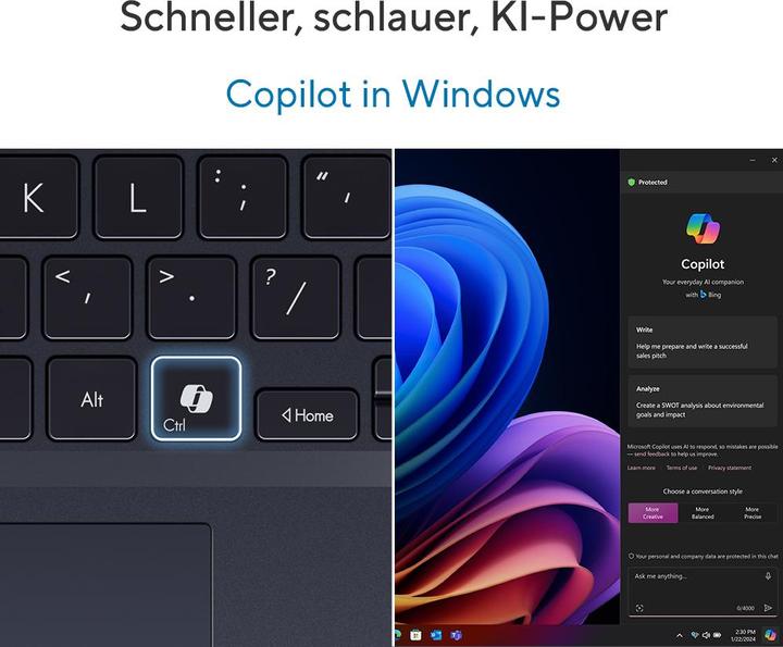 Actual product image ASUS ExpertBook B5 (14", Intel Core Ultra 5 125U, 16 GB, 512 GB, DE)