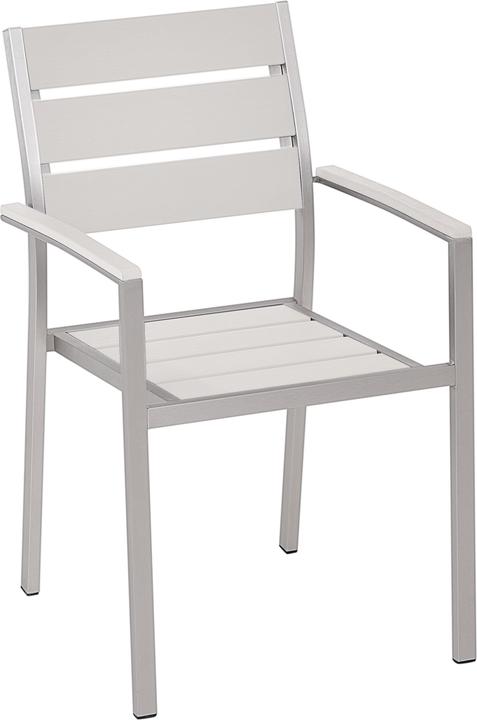 Produktbild Beliani Gartenmöbel Set Kunstholz weiss 6-Sitzer VERNIO (180 x 90 x 76 cm)