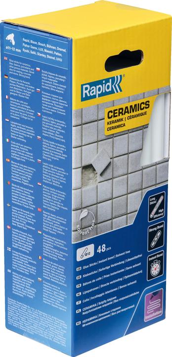 Actual product image Rapid Ceramic glue sticks Ø12x190mm 48 pieces