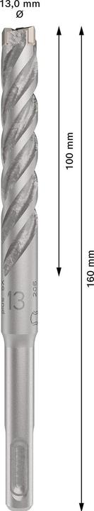 Actual product image DIY PRO SDS plus-5X hammer drill bit, 13 x 100 x 160 mm (13 millimetres)