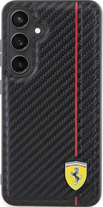 Productafbeelding Ferrari FEHCMN3DUR + S926 czarny/zwarte hardcase Carbon Gedrukte Lijn (Samsung Galaxy S24+)