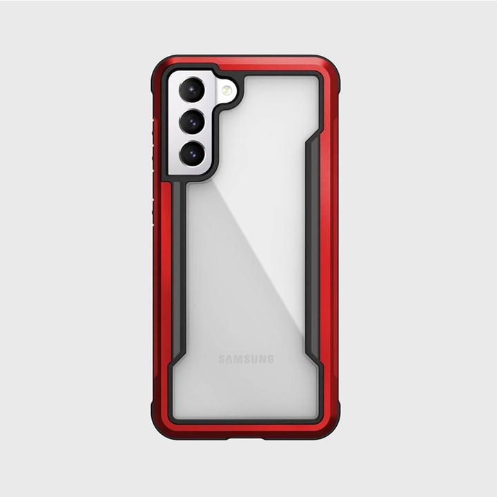 Actual product image Puro DĖKLAS X-Doria Raptic Shield aluminiowe Samsung Galaxy S21 (Antimicrobial protection) (Raudona) (Samsung Galaxy S21+)