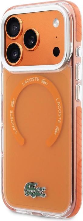 Immagine prodotto Lacoste Shockproof Transparent Frosted MagSafe Case for iPhone 17 Pro orange (Apple iPhone 17 Pro)