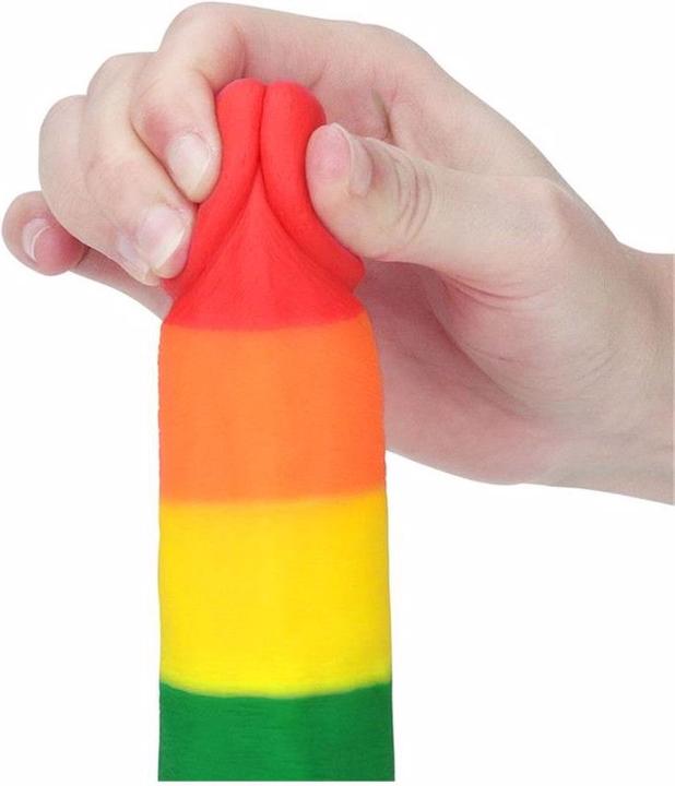 Actual product image Lovetoy Dildo Prider Liquid Silicone 7.5"