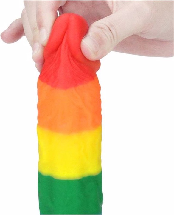 Actual product image Lovetoy Dildo Prider Liquid Silicone 8"