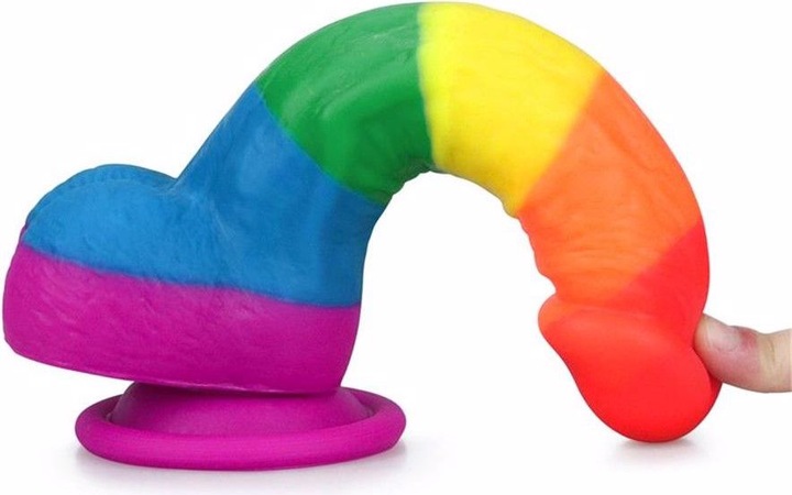 Actual product image Lovetoy Dildo Prider Liquid Silicone 8"