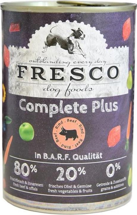 Fresco Nassfutter Complete Plus Rind 400 g (Adult, Junior, Senior, 1 Stk., 465 g)