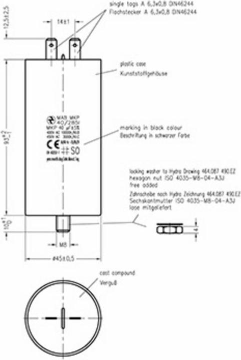 Actual product image MKP motor capacitors