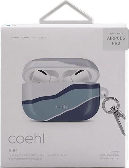 Actual product image Uniq etui Coehl Ciel AirPods Pro niebieski/twilight blue (Headphone bag)