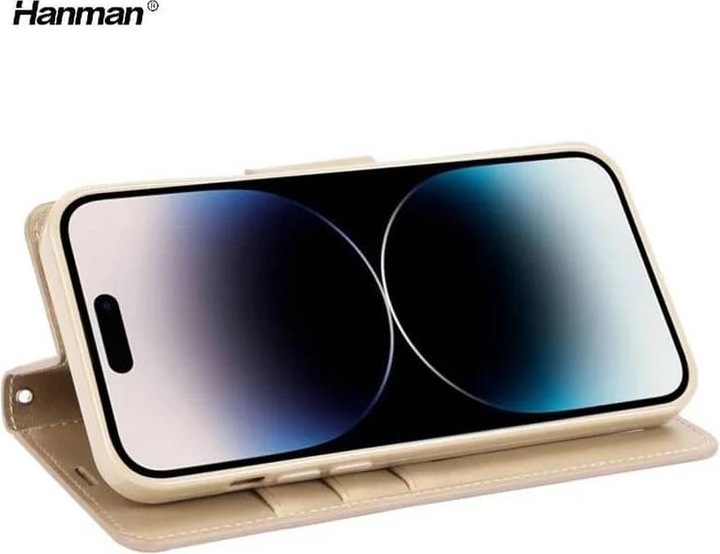 Immagine prodotto Hanman Apple iPhone 12 / 12 Pro - Custodia Mill Flip con 3 slot per carte, oro (Apple iPhone 12 Pro, Apple iPhone 12)
