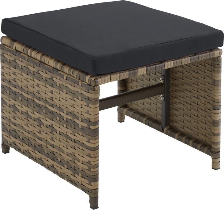 Actual product image tectake Rattan garden furniture set Bilbao 4+4+1 with protective cover, variant 2