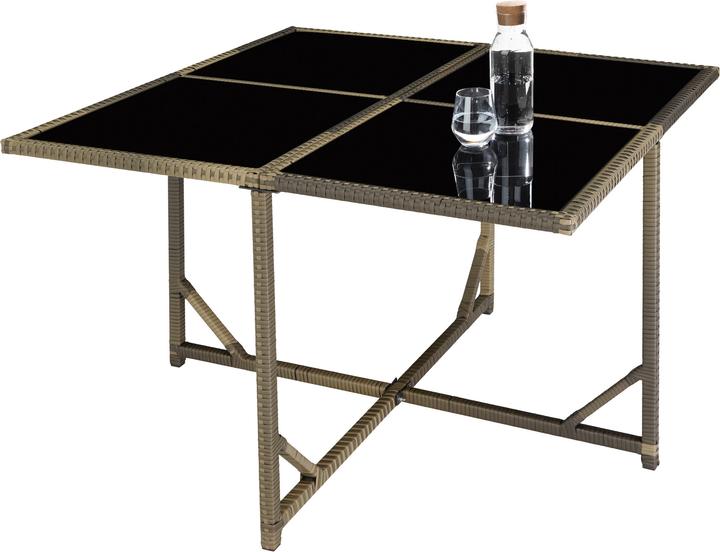 Actual product image tectake Rattan garden furniture set Bilbao 4+4+1 with protective cover, variant 2