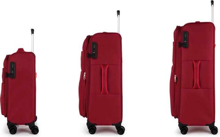 Actual product image Gabol Cloud 4-wheel suitcase set, 3-piece with stretch fold (210 l)