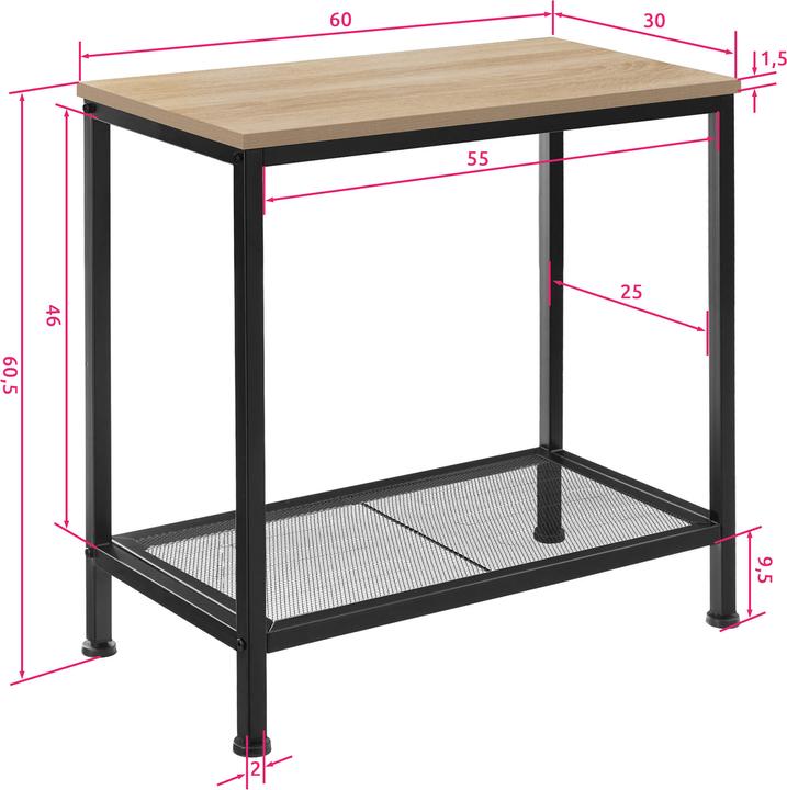 Image du produit tectake Table d’appoint Filton