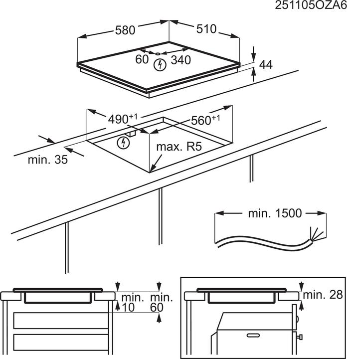 Produktbild AEG KFA58DISO (58 cm, Induktionskochfeld)