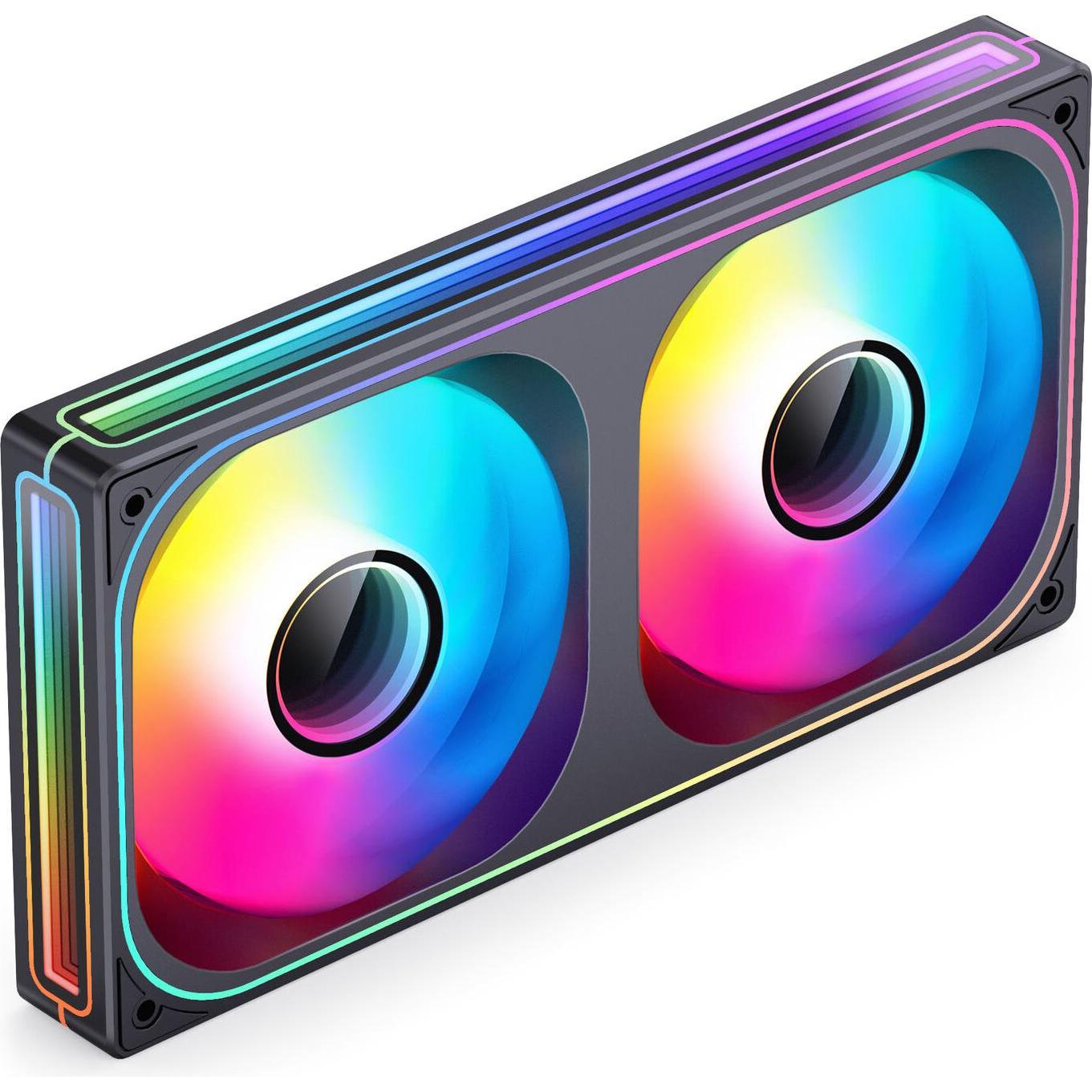 Jonsbo ZB-240 Infinity Mirror ARGB Reverse Blade PWM Lüfter - 240mm, schwarz (240 mm), PC Lüfter, Schwarz