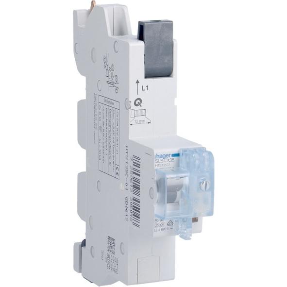 Hager Hag Hts135c2 Interruttore Sls 1P Cs 35A Sbarre, Accessori Di Elettronica + Alloggiamento