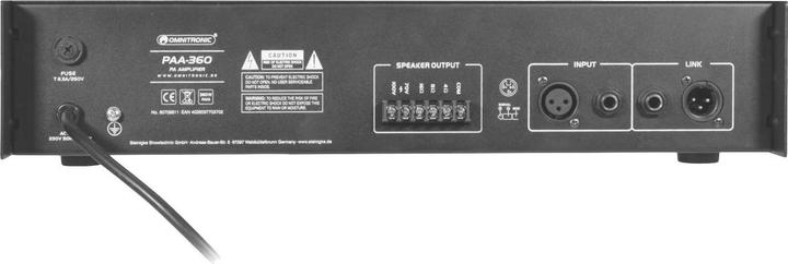 Productafbeelding Omnitronic PAA-360 ELA-versterker