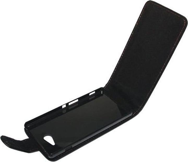 Produktbild König Design Handyhülle Tasche (Flip Slim) für Sony Xperia M2 schwarz (Sony Xperia M2)