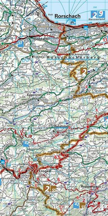 Immagine prodotto Mappa ciclistica San Gallo-Appenzello-Toggenburg